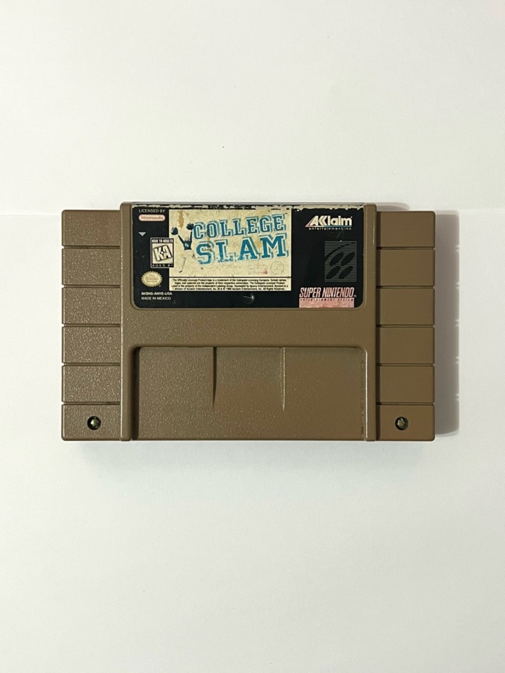 College Slam (Super Nintendo SNES, 1996) Tested Game Cartridge Only